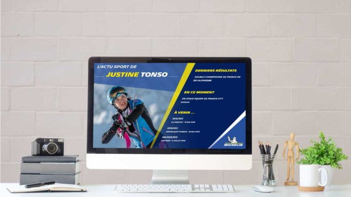 Visuel actu sport Justine Tonso pour Michelin