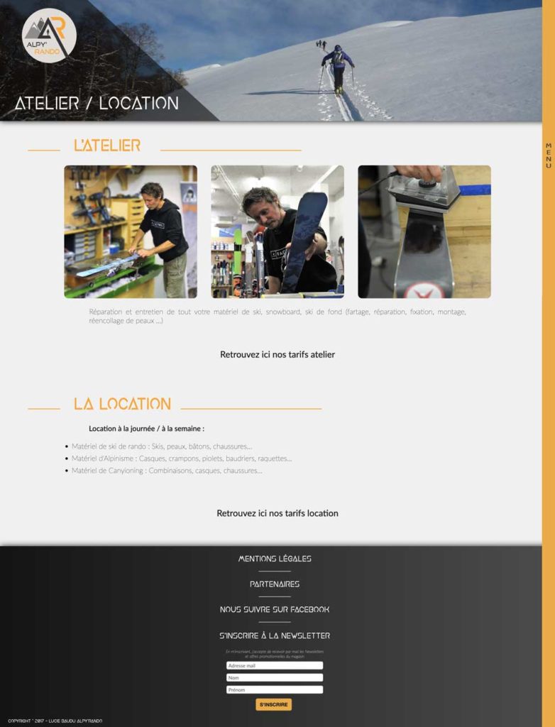 Aperçu site Alpyrando atelier